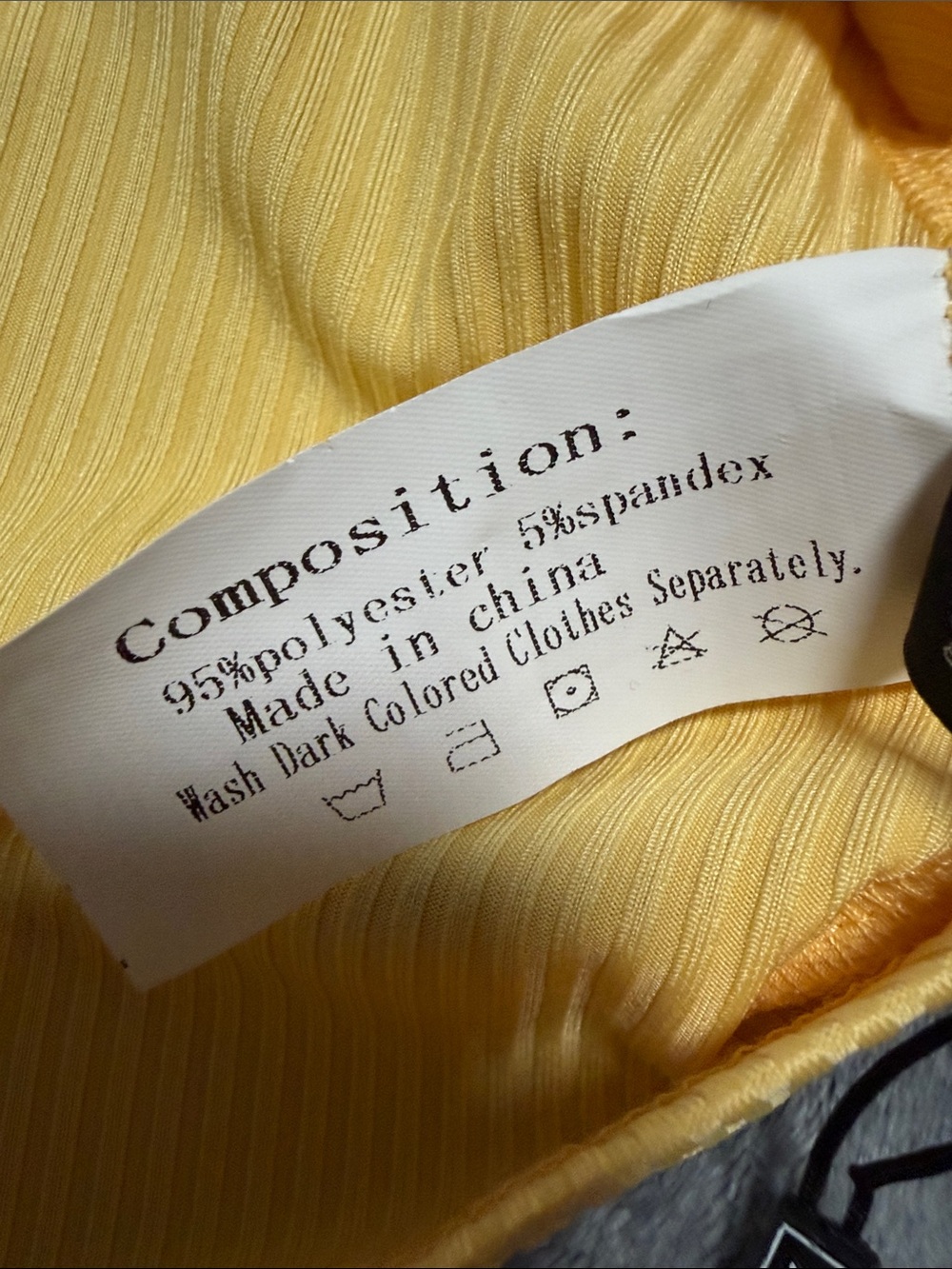 Zaful Soft Yellow Ribbed Button-Front Top - Picture 6 of 6